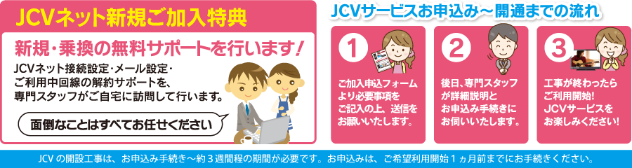 JCV光サービスご利用までの流れ